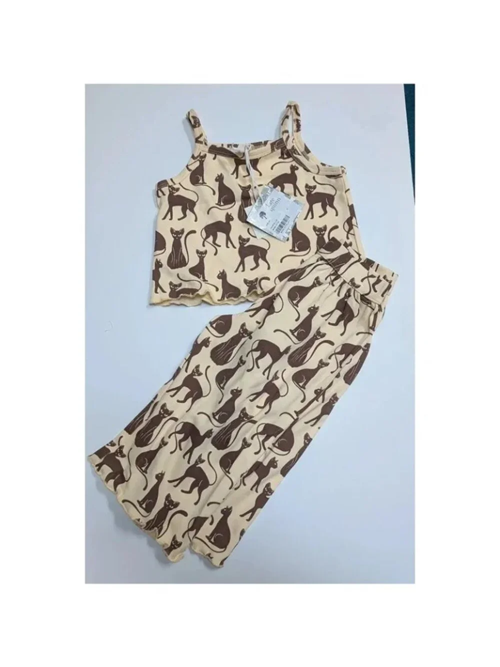 Kate Quinn Neutral Cats 3T Tank Jade Set